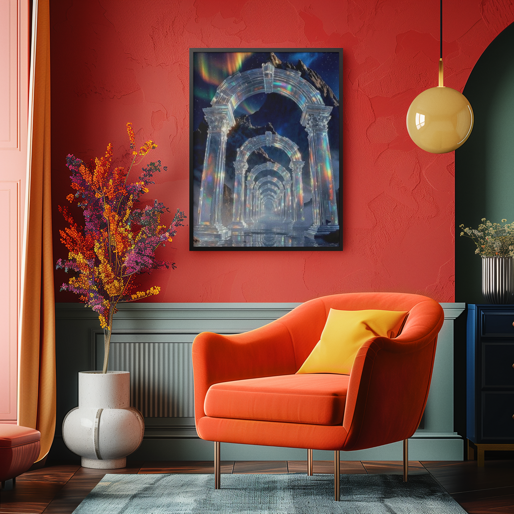 Radiant Crystal Portal Arches Wall Art