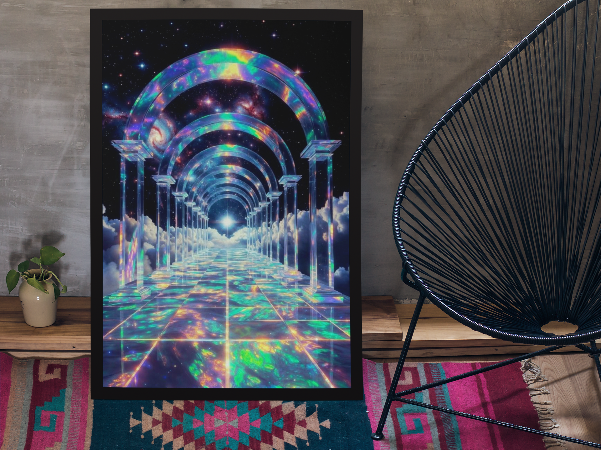 Cosmic Iridescent Portal Archway to the Stars | High-Resolution Digital Download