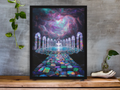 Radiant Gemstone Iridescent Fountain | High-Resolution Digital Download