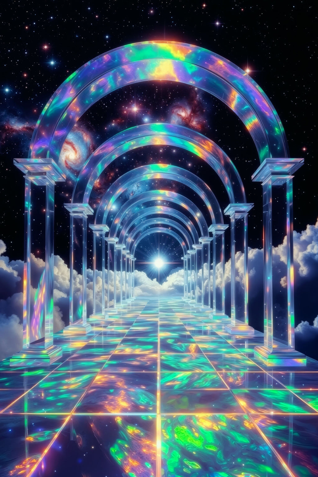 Cosmic Iridescent Portal Archway to the Stars | High-Resolution Digital Download