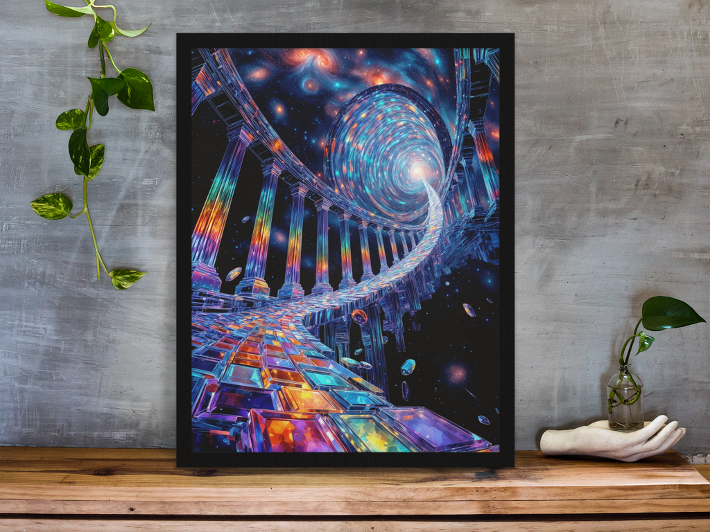 Cosmic Vortex Crystal Pathway | High-Resolution Digital Download (3 Variations)