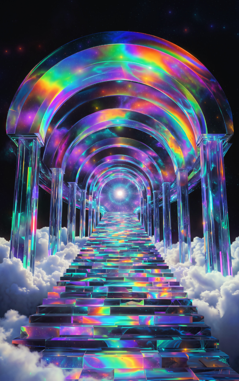 Cosmic Rainbow Stairway to the Stars | High-Resolution Digital Download