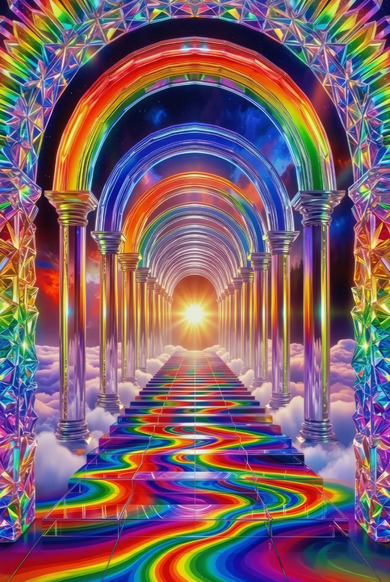 Rainbow Crystal Realms Bundle – 10 Piece Digital Collection (Rainbow Portals & Archways)