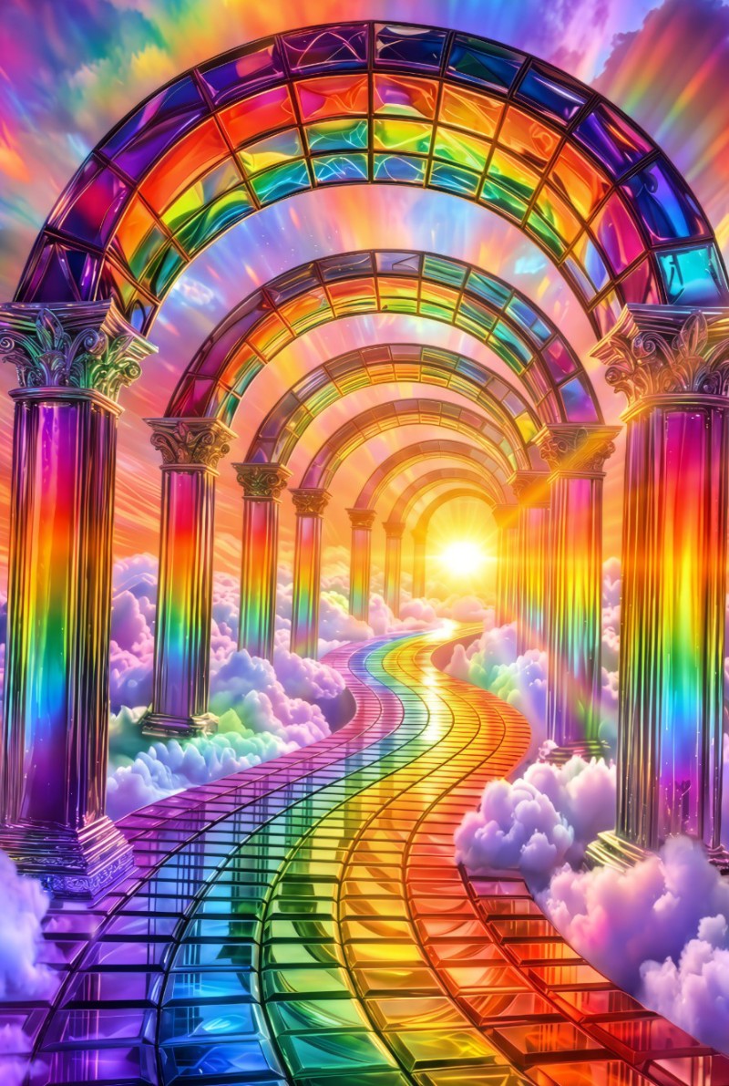 Rainbow Crystal Realms Bundle – 10 Piece Digital Collection (Rainbow Portals & Archways)