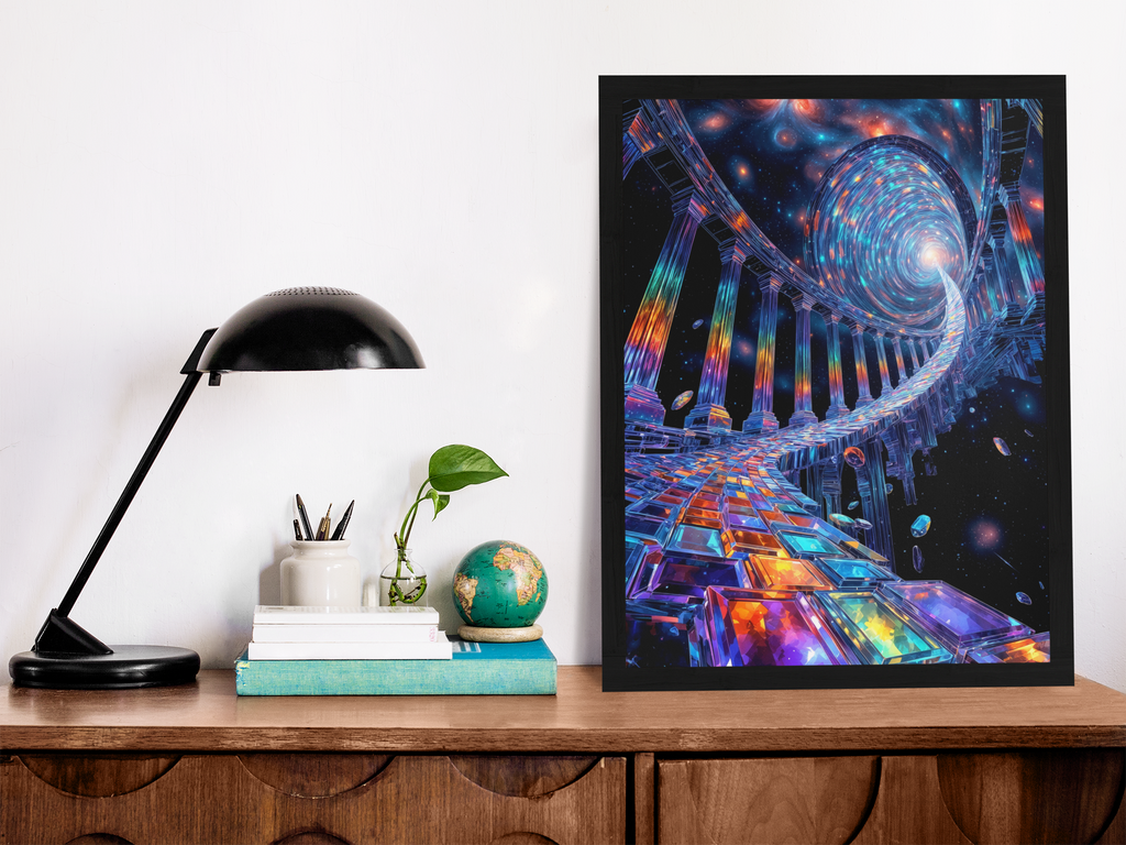 Cosmic Vortex Crystal Pathway | High-Resolution Digital Download (3 Variations)