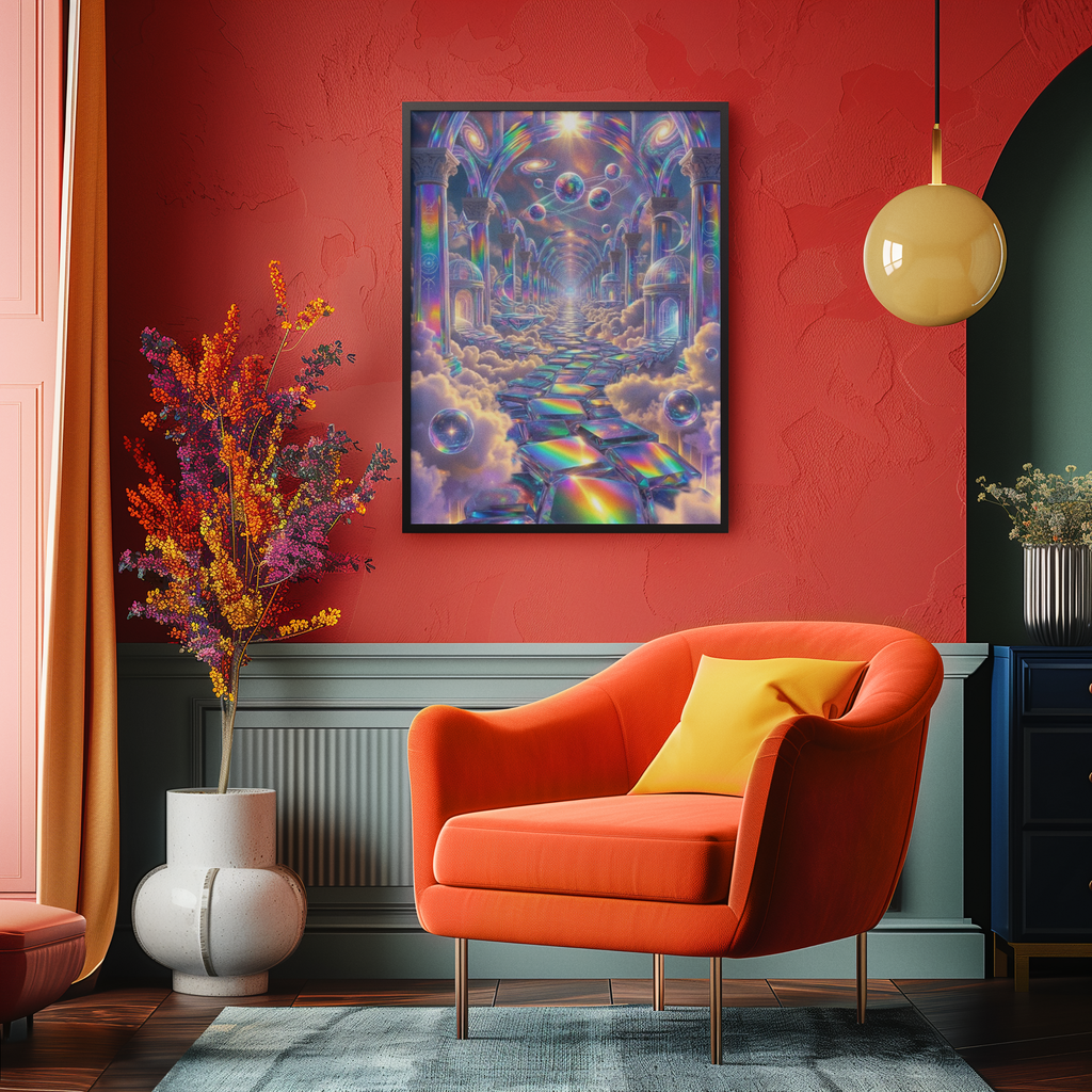 The Path of Infinite Light | Premium Crystal Portal Wall Art