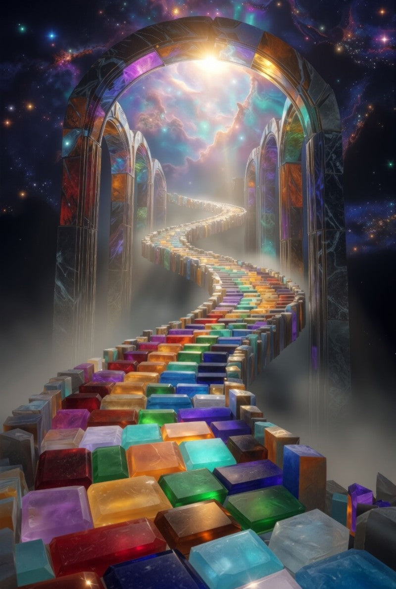Rainbow Crystal Realms Bundle – 10 Piece Digital Collection (Rainbow Portals & Archways)