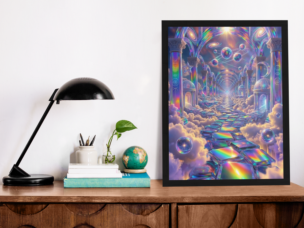 The Path of Infinite Light | Premium Crystal Portal Wall Art