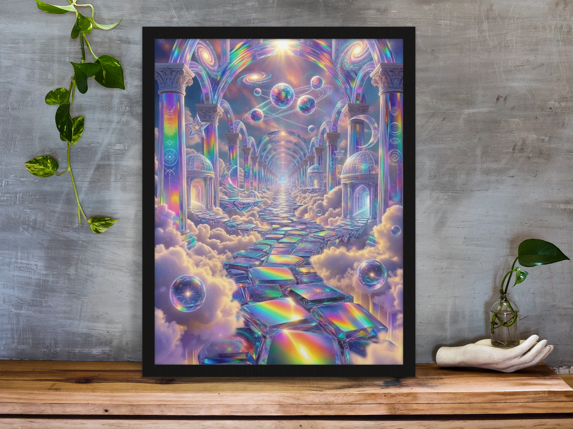 The Path of Infinite Light | Premium Crystal Portal Wall Art