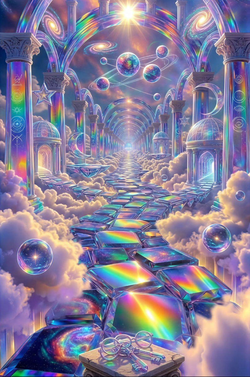 The Path of Infinite Light | Premium Crystal Portal Wall Art