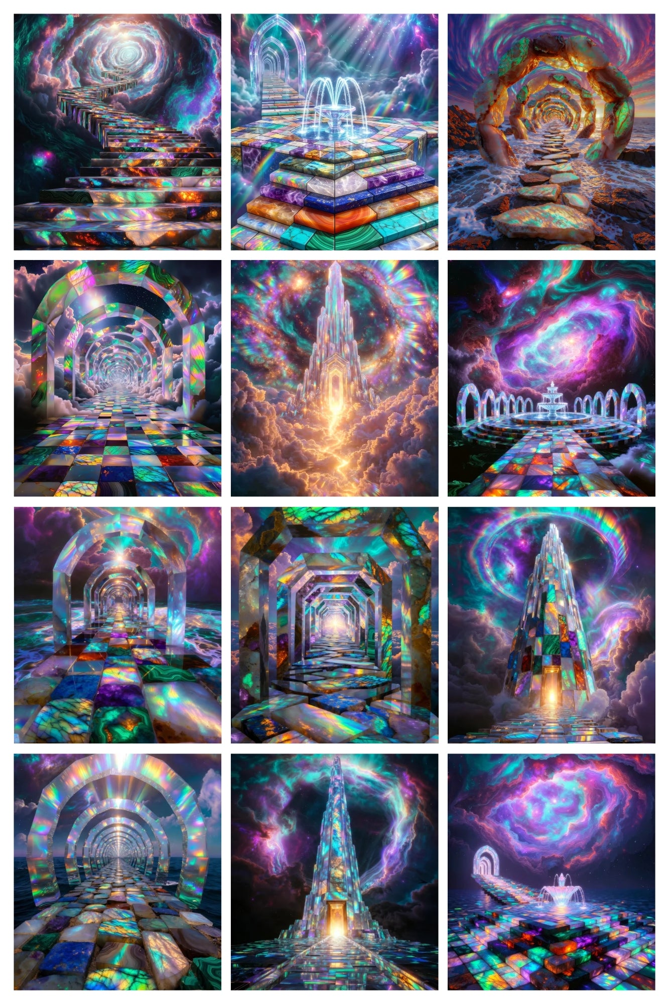 Prismora Crystal Realms Bundle – 12 Piece Digital Collection (10 Main + 2 Bonus Photos)