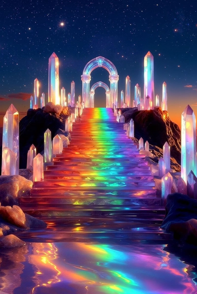 Rainbow Crystal Realms Bundle – 10 Piece Digital Collection (Rainbow Portals & Archways)