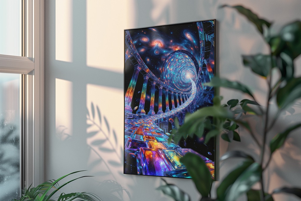 Cosmic Vortex Crystal Pathway | High-Resolution Digital Download (3 Variations)
