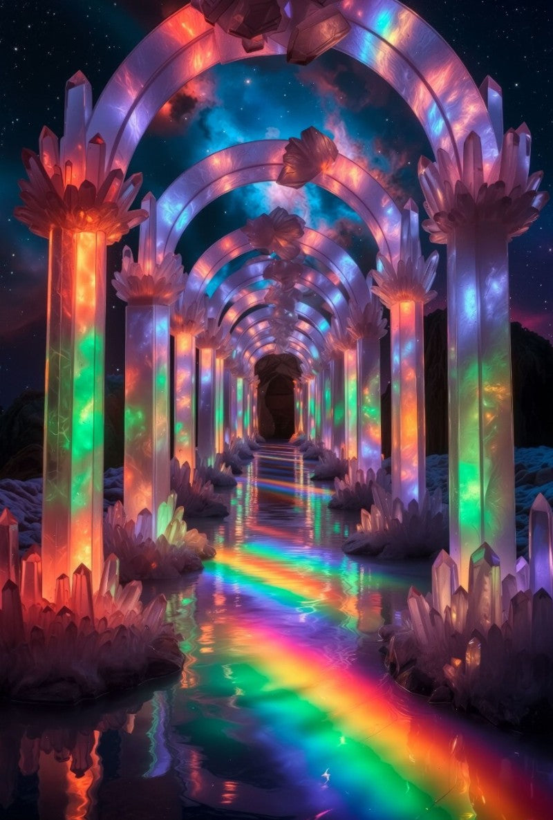Rainbow Crystal Realms Bundle – 10 Piece Digital Collection (Rainbow Portals & Archways)